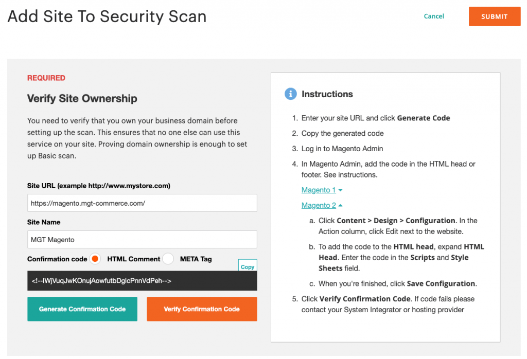 Magento Security Scan