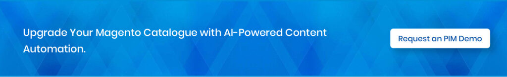 AI-powered Magento PIM solution automating product content creation, catalog management, and digital asset organization for Magento stores.