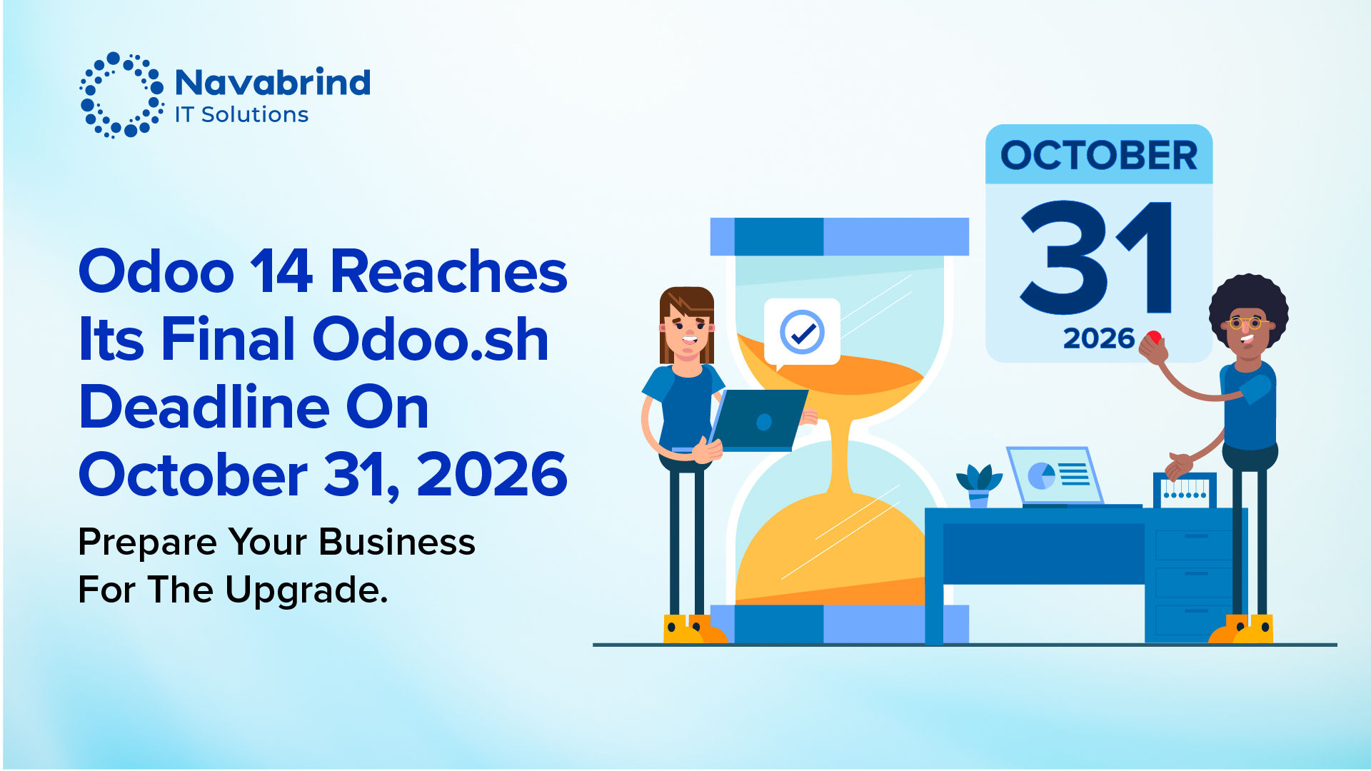 Odoo 14 support ending on October 31, 2026 – prepare your business for an Odoo upgrade